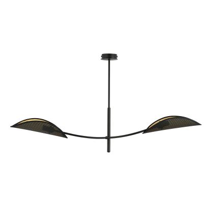 Висящ полилей LOTUS 2xE14/10W/230V черен/златист