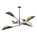Висящ полилей LOTUS 6xE14/10W/230V черен/златист