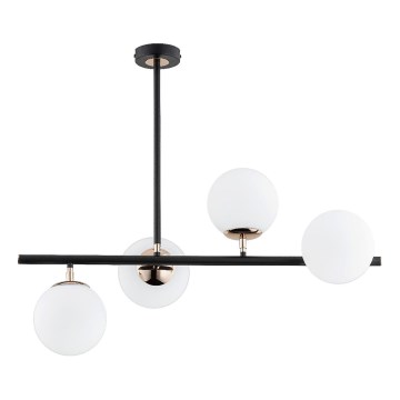 Висящ полилей LURO 4xE14/10W/230V черен