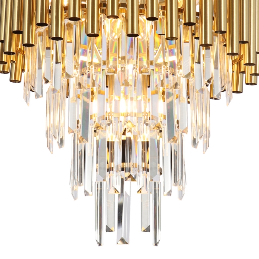 Висящ полилей MADISON 9xE14/40W/230V златист