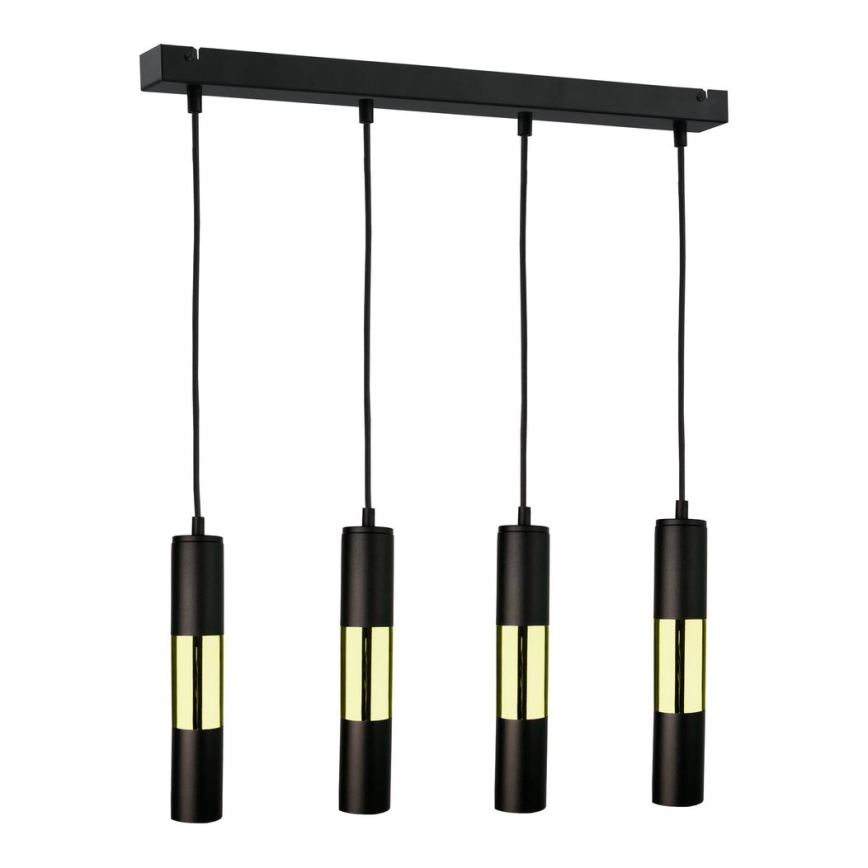 Висящ полилей MAGNUMA 4xGU10/50W/230V черен/златист