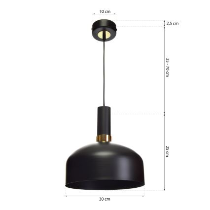 Висящ полилей MALMO 1xE27/60W/230V