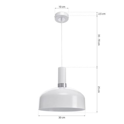 Висящ полилей MALMO 1xE27/60W/230V