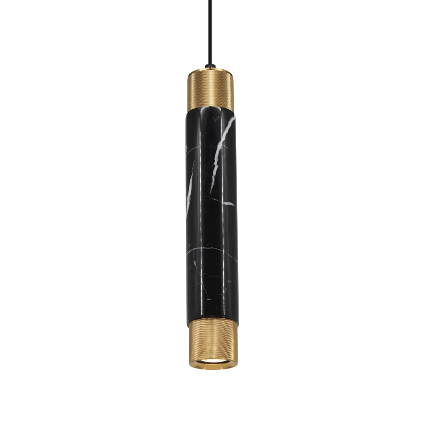 Висящ полилей MARBLE 1xGU10/8W/230V черен/златен