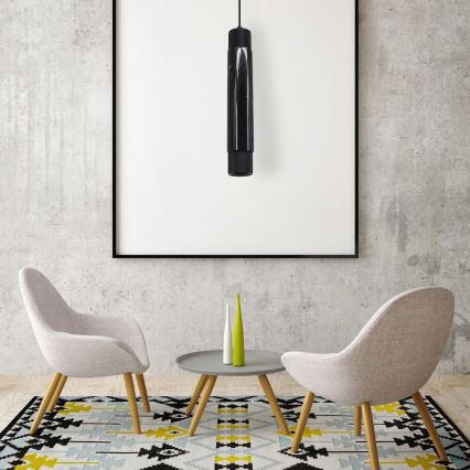 Висящ полилей MARBLE 1xGU10/8W/230V черен