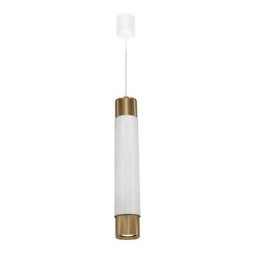 Висящ полилей Marble бял/месинг 1xGU10/8W/230V