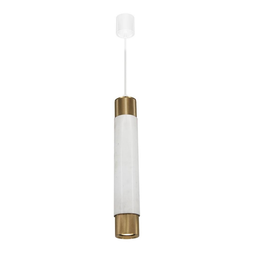 Висящ полилей Marble бял/месинг 1xGU10/8W/230V