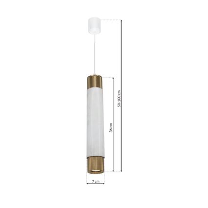 Висящ полилей Marble бял/месинг 1xGU10/8W/230V
