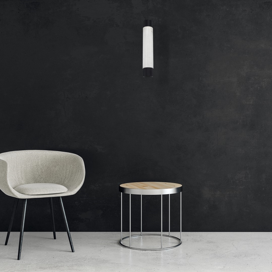 Висящ полилей MARBLE WHITE/BLACK 1xGU10/8W/230V