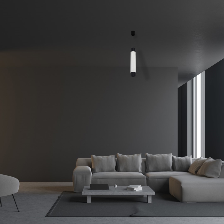 Висящ полилей MARBLE WHITE/BLACK 1xGU10/8W/230V