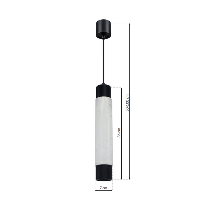 Висящ полилей MARBLE WHITE/BLACK 1xGU10/8W/230V
