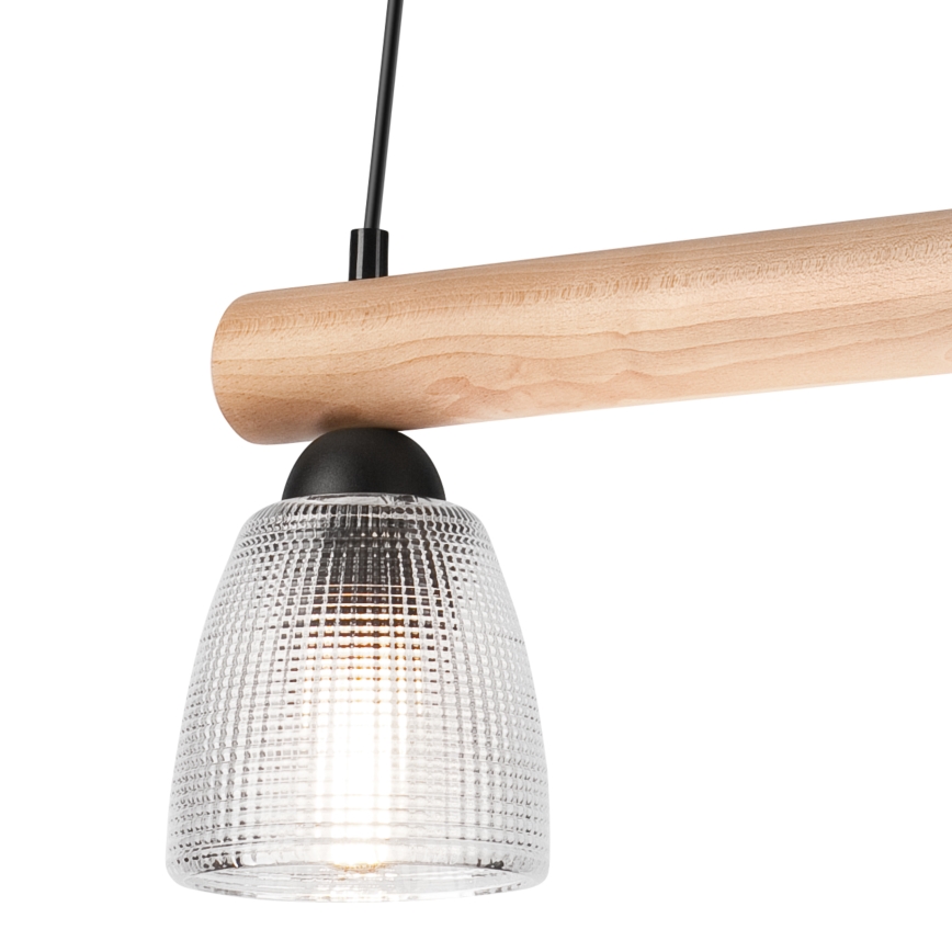 Висящ полилей MARGIT 2xE27/60W/230V бук