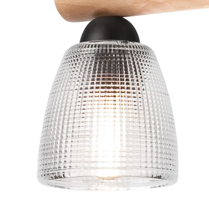 Висящ полилей MARGIT 2xE27/60W/230V бук