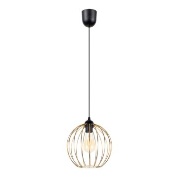Висящ полилей MATT 1xE27/60W/230V черен/златист