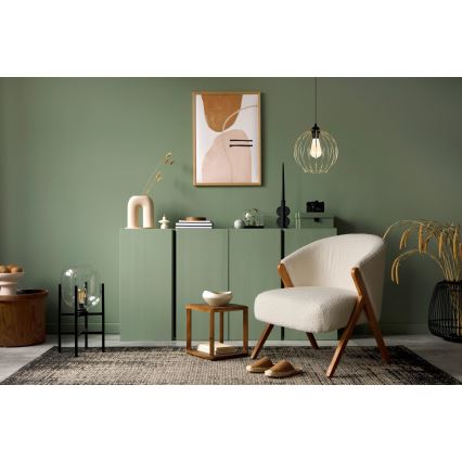 Висящ полилей MATT 1xE27/60W/230V черен/златист