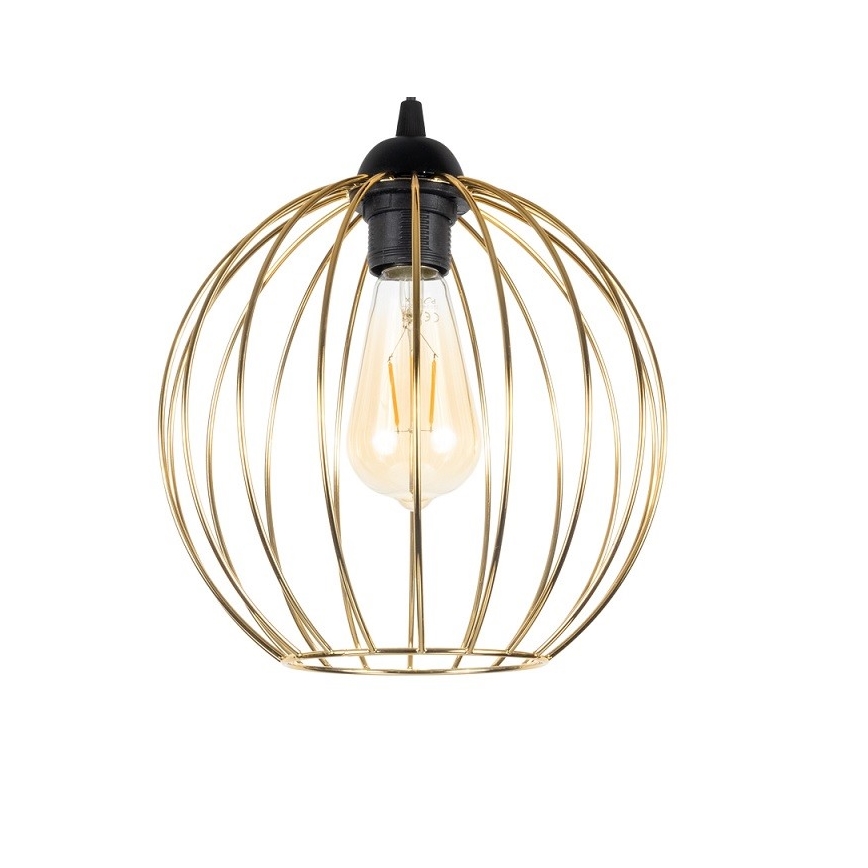 Висящ полилей MATT 1xE27/60W/230V черен/златист