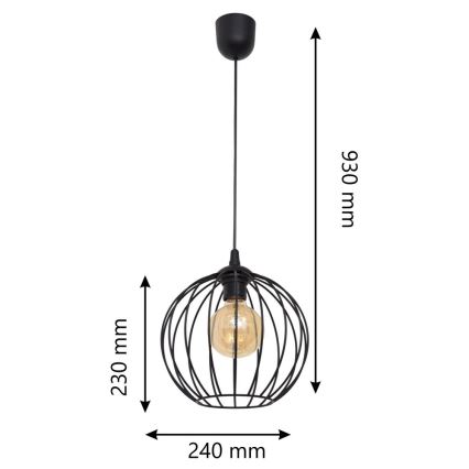 Висящ полилей MERCURE 1xE27/15W/230V