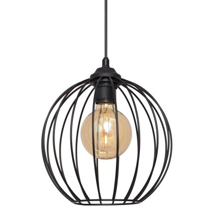 Висящ полилей MERCURE 1xE27/15W/230V Ø 24 cм черен