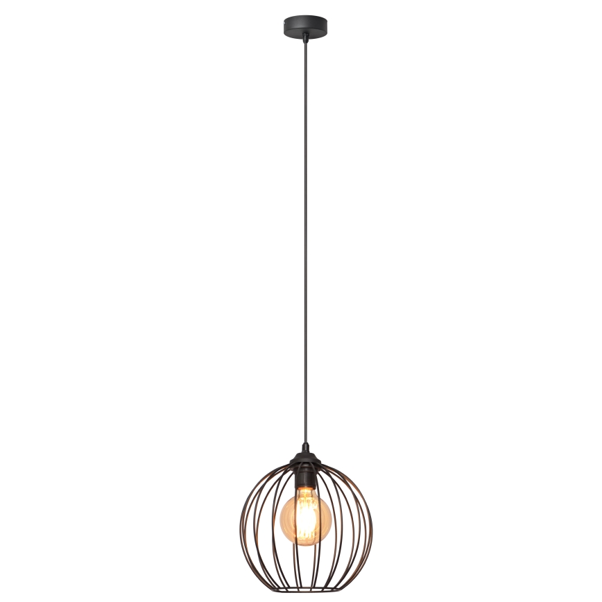 Висящ полилей MERCURE 1xE27/15W/230V Ø 24 cм черен