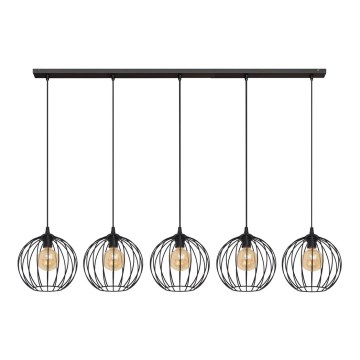 Висящ полилей MERCURE 5xE27/15W/230V черен