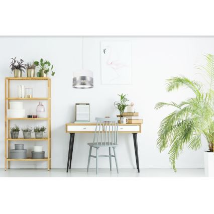 Висящ полилей MILO 1xE27/60W/230V сребрист