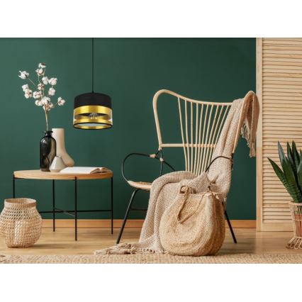 Висящ полилей MILO 1xE27/60W/230V златист/черен