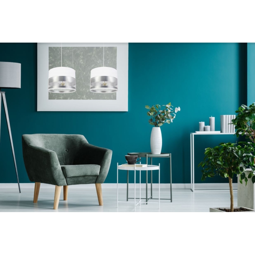 Висящ полилей MILO 2xE27/60W/230V сребрист