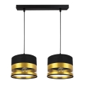 Висящ полилей MILO 2xE27/60W/230V златист/черен
