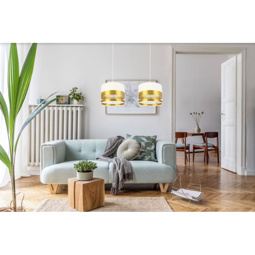 Висящ полилей MILO 2xE27/60W/230V златист