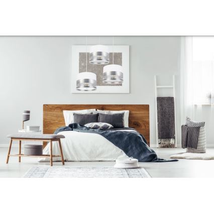 Висящ полилей MILO 3xE27/60W/230V сребрист