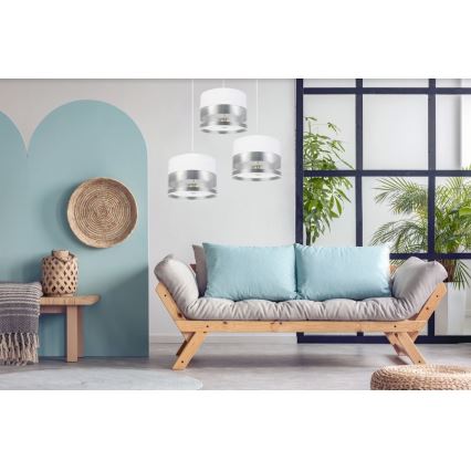 Висящ полилей MILO 3xE27/60W/230V сребрист