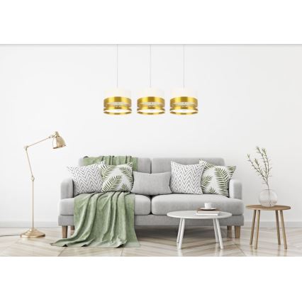 Висящ полилей MILO 3xE27/60W/230V златист