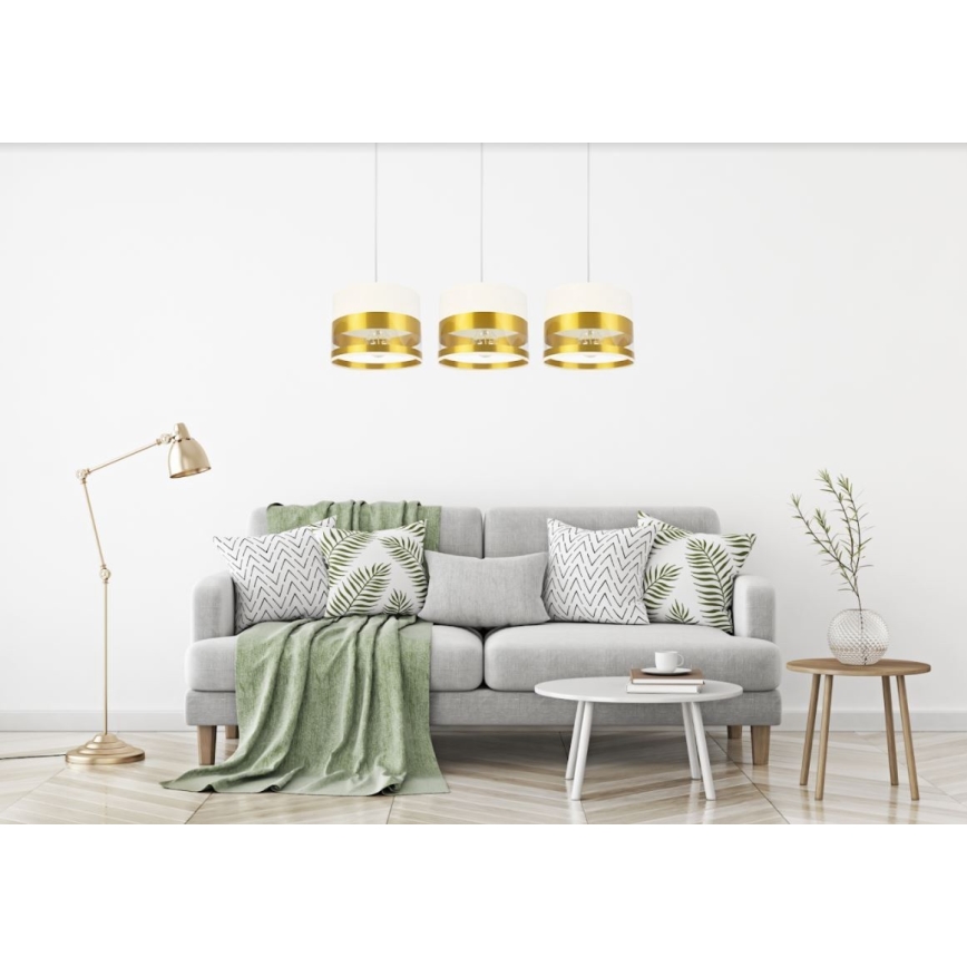 Висящ полилей MILO 3xE27/60W/230V златист