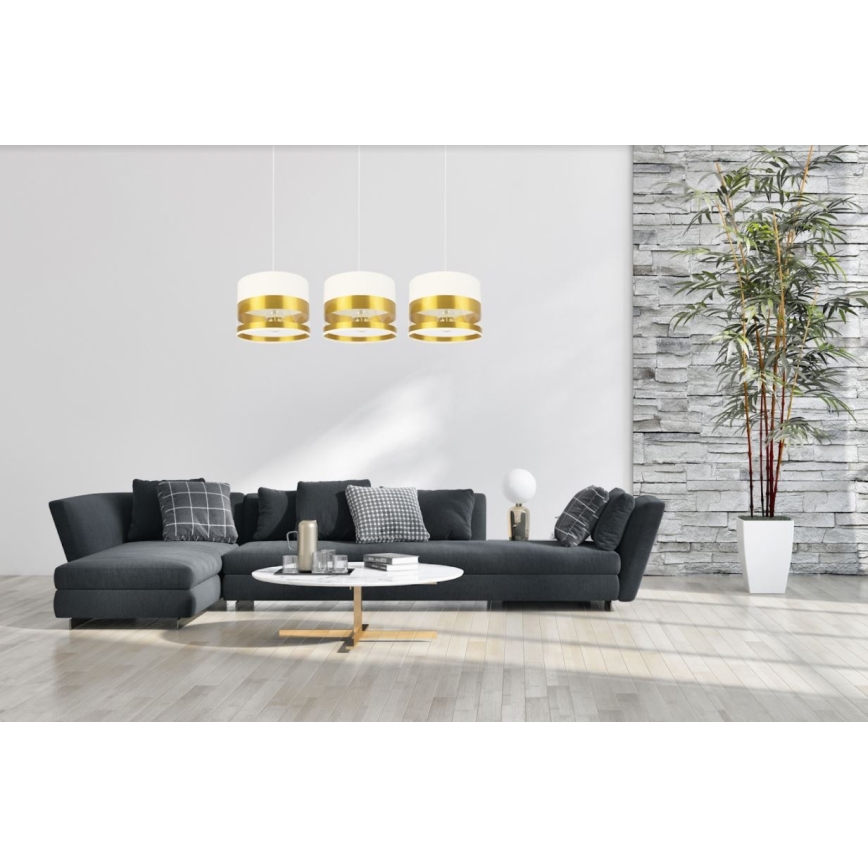 Висящ полилей MILO 3xE27/60W/230V златист