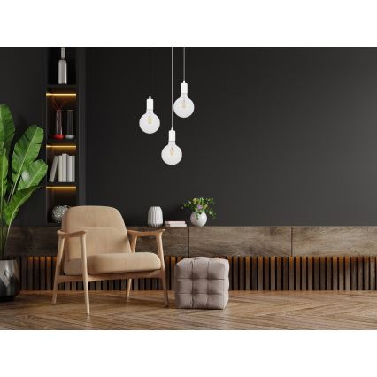 Висящ полилей MIROS 3xE27/60W/230V кръгъл бял