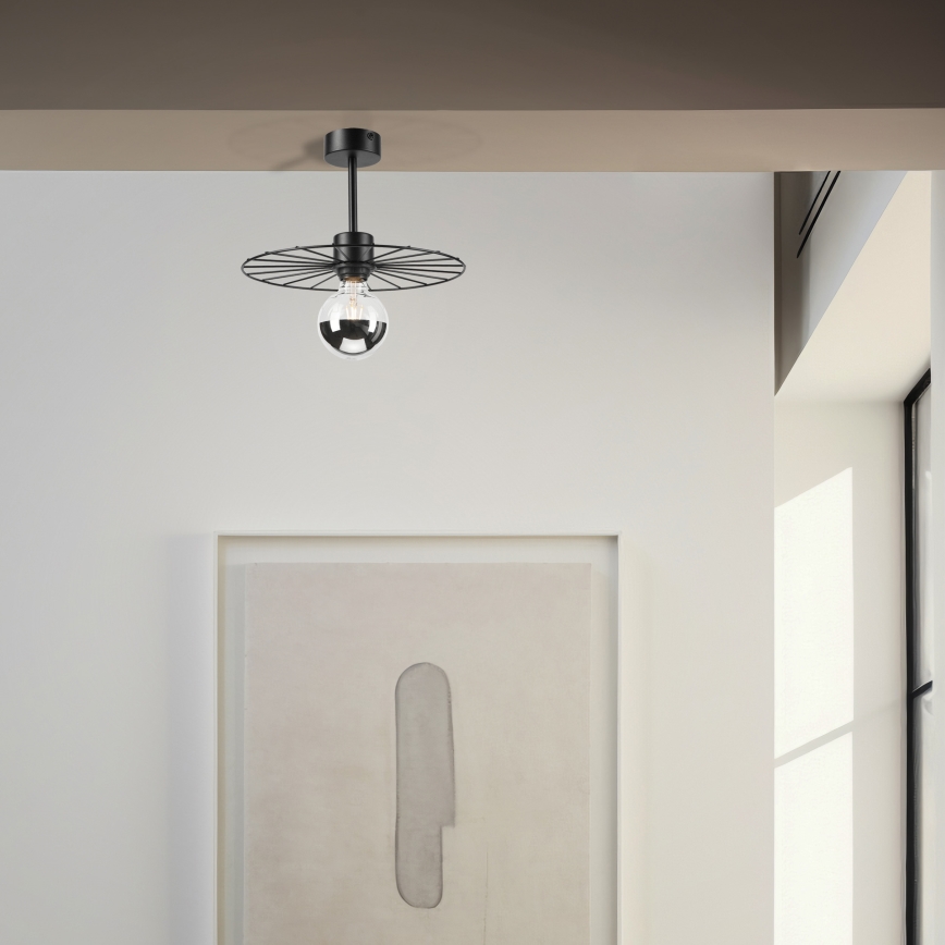 Висящ полилей MONTANA 1xE27/15W/230V Ø 30 cm черен