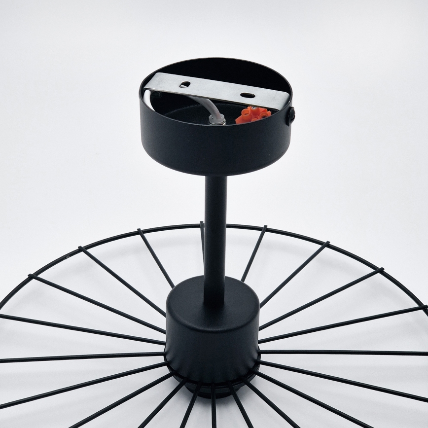 Висящ полилей MONTANA 1xE27/15W/230V Ø 30 cm черен