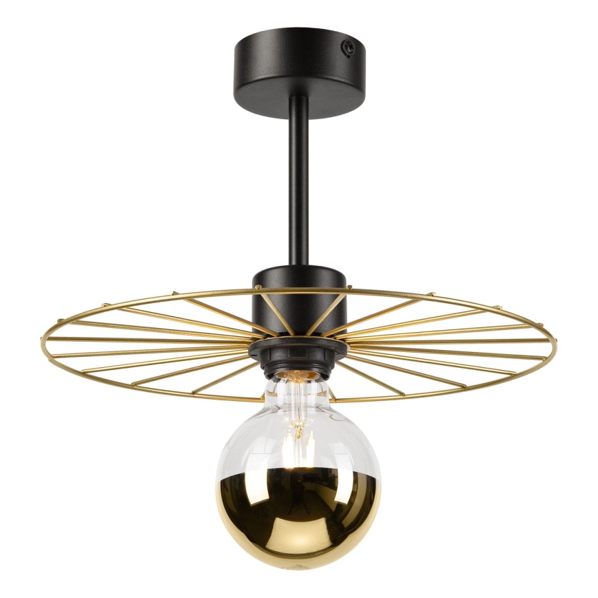 Висящ полилей MONTANA 1xE27/15W/230V Ø 30 cm златист/черен