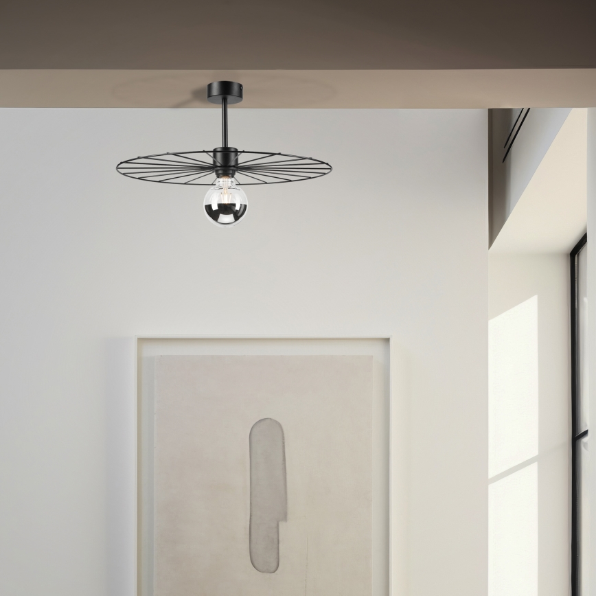 Висящ полилей MONTANA 1xE27/15W/230V Ø 45 cm черен