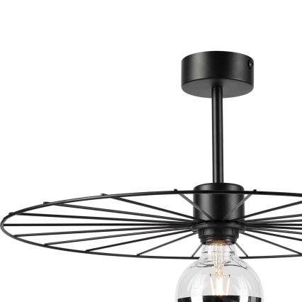 Висящ полилей MONTANA 1xE27/15W/230V Ø 45 cm черен