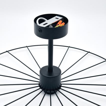 Висящ полилей MONTANA 1xE27/15W/230V Ø 45 cm черен