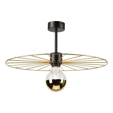 Висящ полилей MONTANA 1xE27/15W/230V Ø 45 cm златист/черен