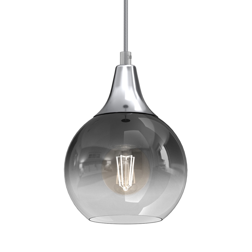 Висящ полилей MONTE 1xE27/60W/230V Ø 15 cм матов хром