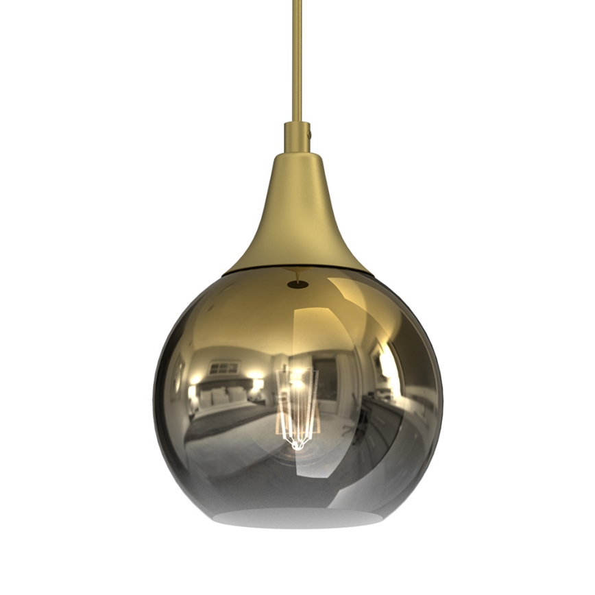Висящ полилей MONTE 1xE27/60W/230V Ø 15 cм златист