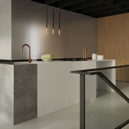 Висящ полилей MOSAIC 1xG9/12W/230V черен/мед