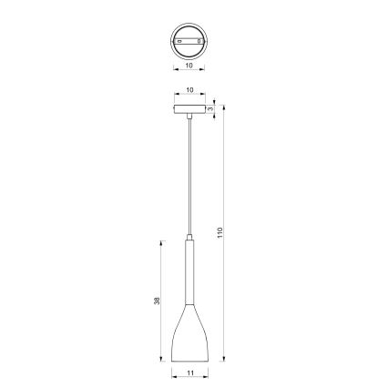 Висящ полилей MUZA NEW 1xE27/60W/230V черен