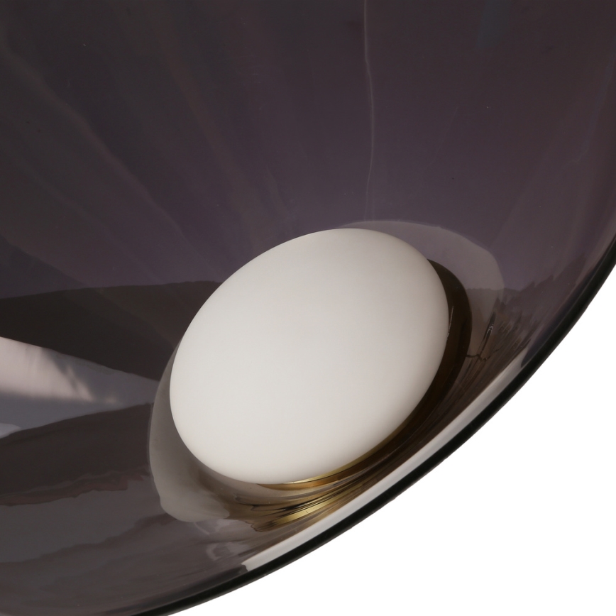 Висящ полилей на кабел PRESTO 1xGX53/10W/230V, диаметър 34 см, златист/димно сив