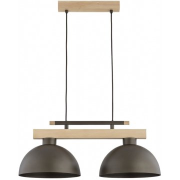 Висящ полилей на кабел VERTA 2xE27/15W/230V кафяв/бежов