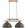Висящ полилей на кабел VERTA 2xE27/15W/230V кафяв/бежов
