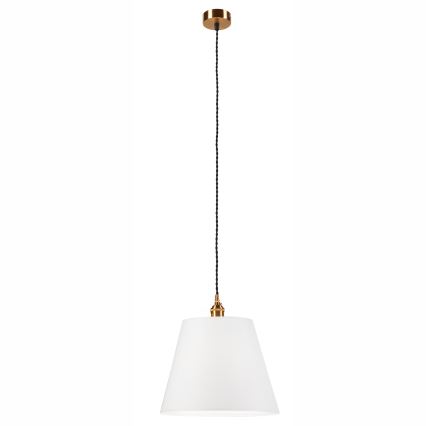Висящ полилей NELLY 1xE27/60W/230V бял/мед